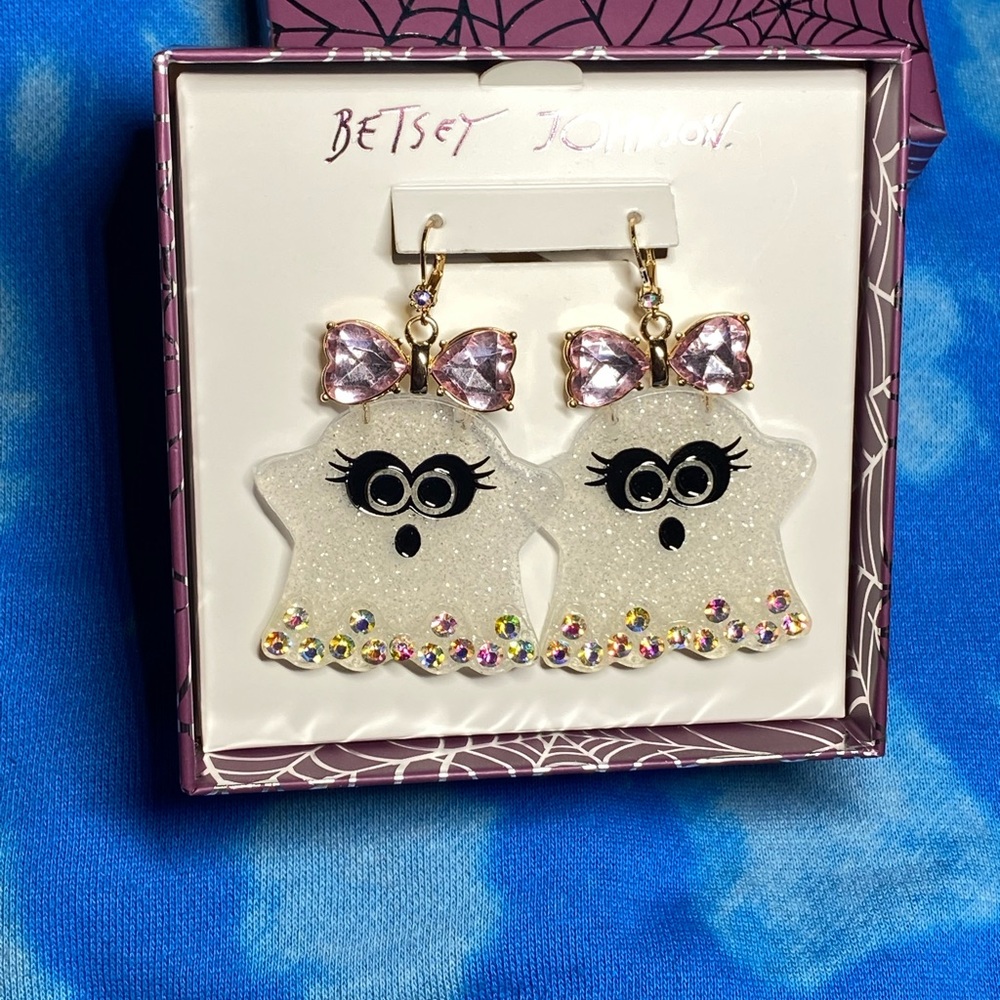 Betsey Johnson Halloween girl ghost earrings - Picture 6 of 7